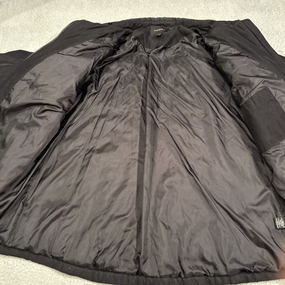 Avenue Womens 18 20 Black Jacket Full Zip Plus Size Coat Midweight - Picture 7 of 9